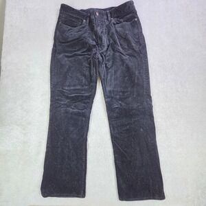 Polo Ralph Lauren Dungarees Mens Corduroy Pants Black Straight Leg Size 36x29